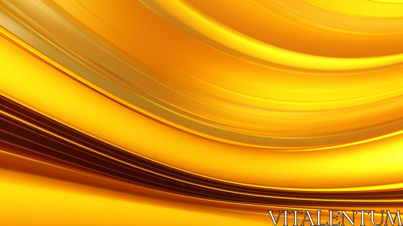 AI ART Yellow and Gold Abstract 3D Background
