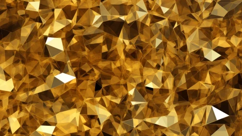 Golden Polygonal Surface Abstract Geometric Background