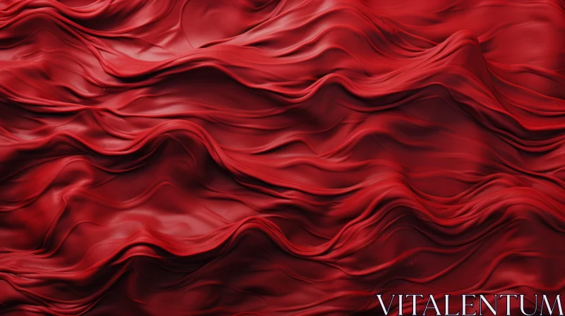 AI ART Red Wavy Fabric Texture - Seamless Pattern