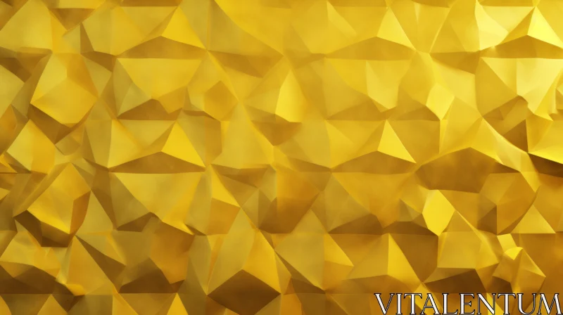 Yellow Geometric 3D Rendering Background AI Image