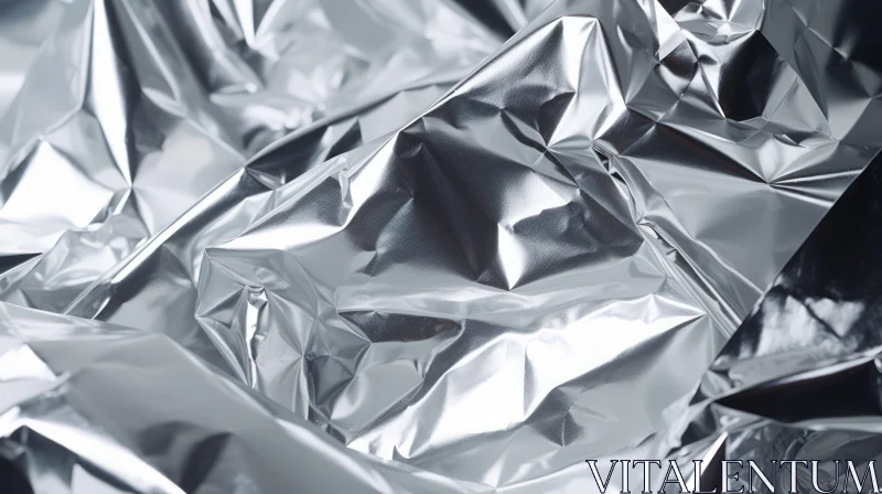 Silver Foil Close-Up: Elegant and Sparkling Background AI Image