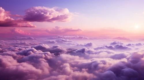 Tranquil Pink Sky Landscape