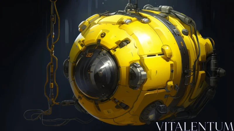 Yellow Submarine Exploration Vessel AI Image