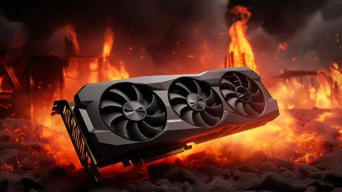 Burning Video Card - Technology Fire Image
