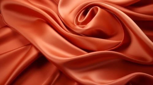 Luxurious Red Silk Fabric Close-Up