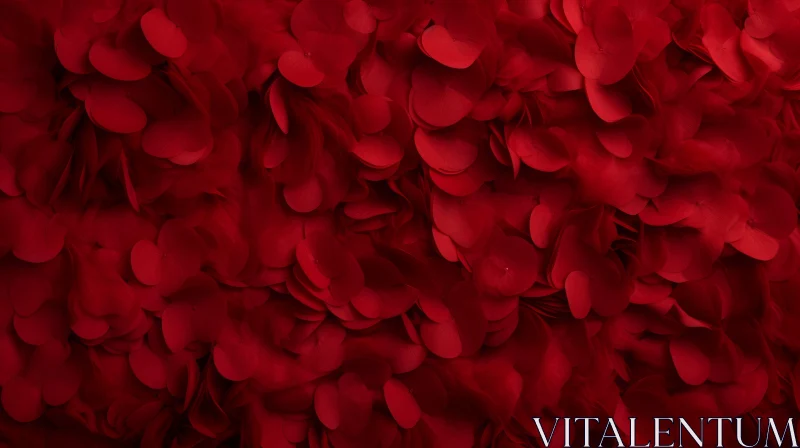Red Floral Fabric Close-Up | Textures Collection AI Image