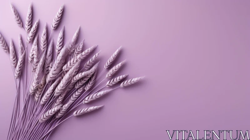AI ART Ripe Wheat Texture in Blue Background