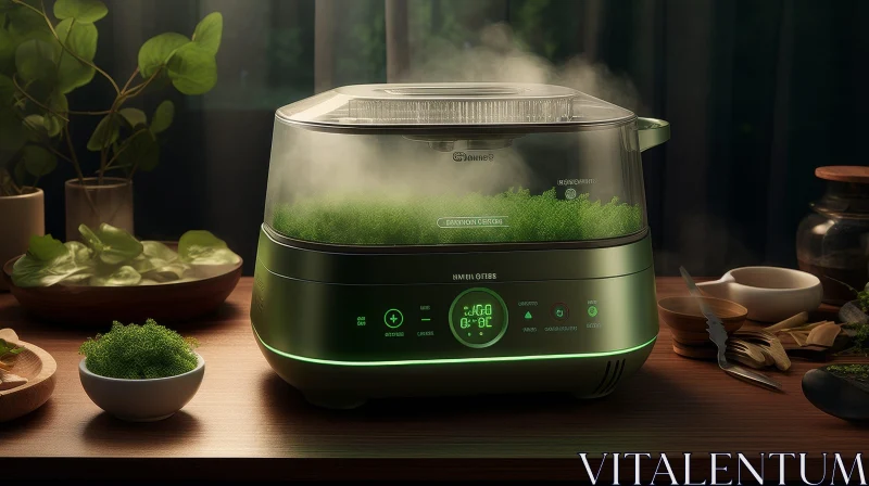 Green ECOZYME Appliance in Modern Kitchen AI Image