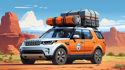 Land Rover Adventures: A Bold and Eye-Catching Digital Illustration