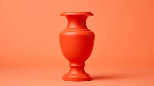 Orange Vase Illustration on Background