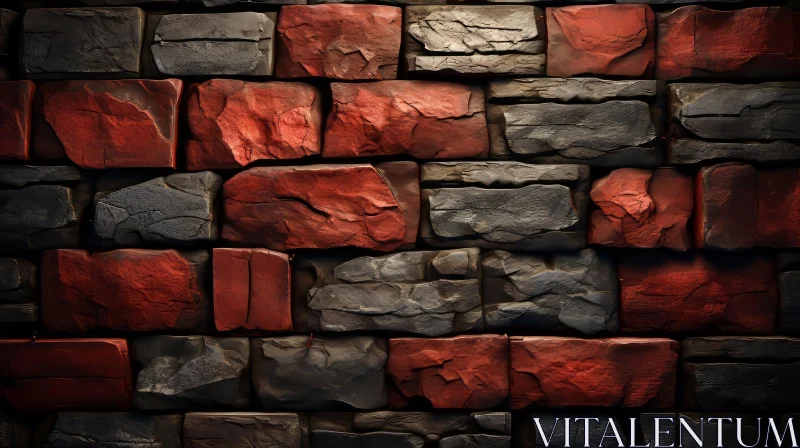 Detailed Brick Wall Texture - High-Quality Photo AI Image