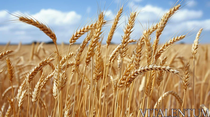 Golden Wheat Field on a Sunny Day - Harvest Ready AI Image