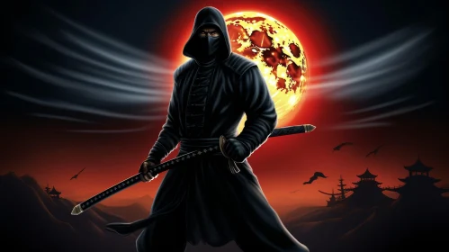 Moonlit Ninja - Digital Painting