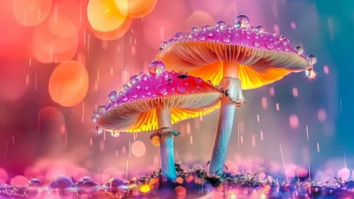 Enchanting Mushroom Close-Up in Forest