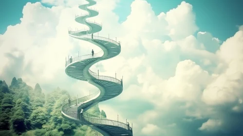 Ethereal Staircase Ascending to the Heavens