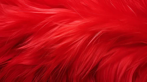 Red Fluffy Fur Texture Background