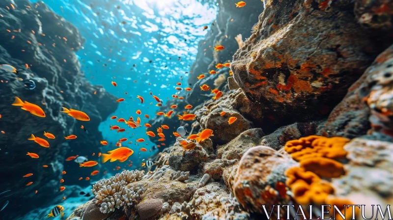 Colorful Coral Reef Underwater Photo AI Image