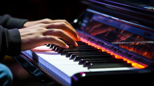 Elegant Piano Performance - Musician Playing Black Piano