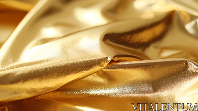 Luxurious Gold Fabric Texture Close-Up AI Image