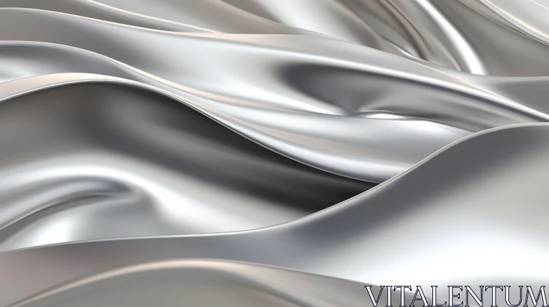 Luxurious Silver Silk Fabric - Texture Background AI Image