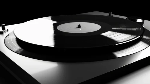 Modern 3D Record Player Artwork