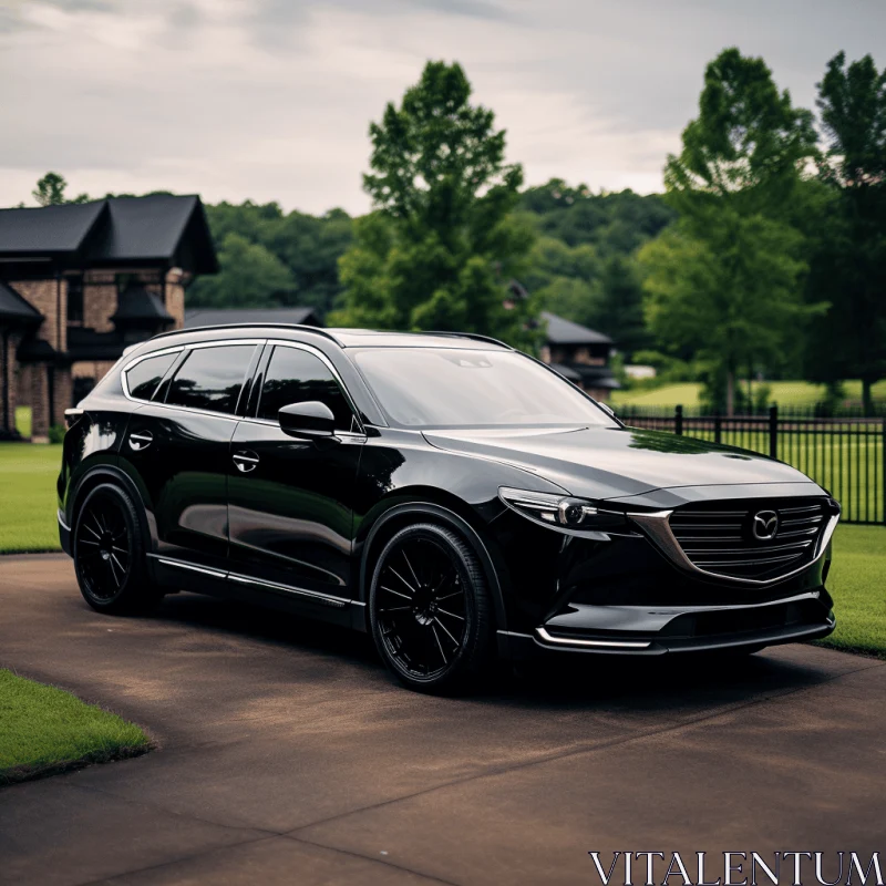 Black Mazda CX9 with Custom Side Stripes | Elite Style AI Image