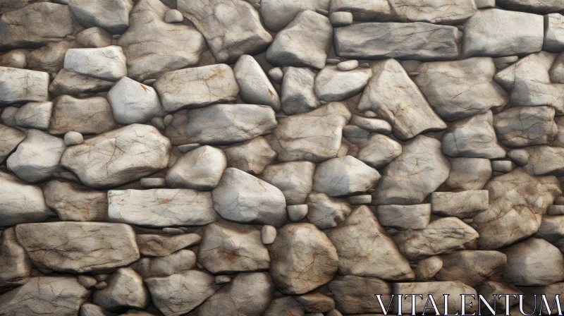 Detailed Stone Wall Texture Close-Up AI Image