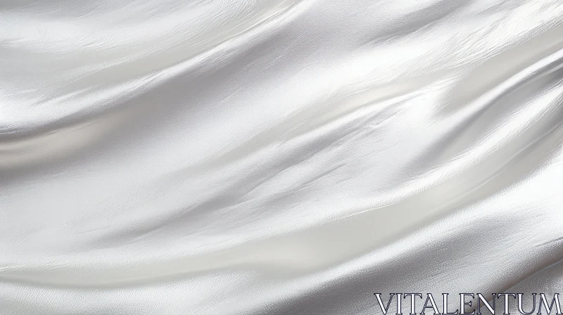 Elegant White Silk Fabric Texture Close-Up AI Image