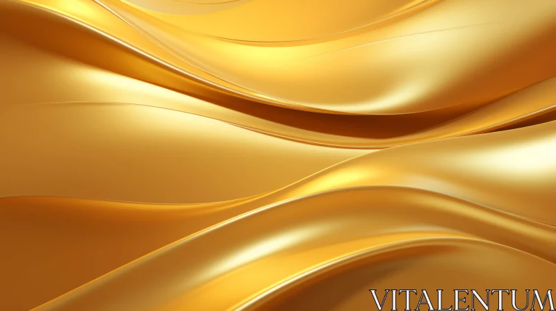 Golden Liquid Flow | Metallic 3D Rendering AI Image