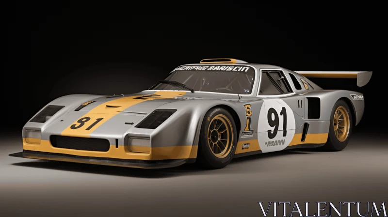 Vintage Porsche C4 ZR1 1970 | Realistic 3D Racing Art AI Image