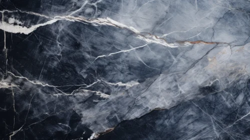 Blue-Gray Marble Surface with Veins