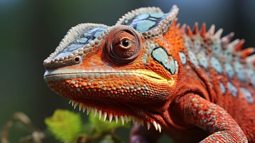 Colorful Chameleon Close-Up Wildlife Photography