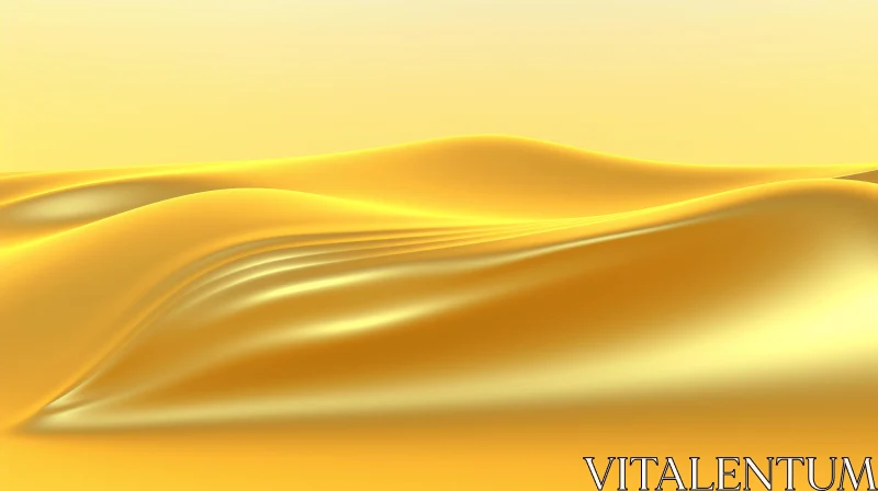 Golden Yellow Smooth Wavy Background AI Image
