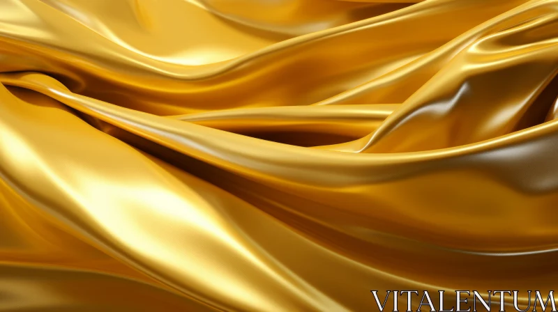 AI ART Luxurious Golden Silk Fabric Background