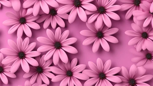 Pink Daisy Pattern Background