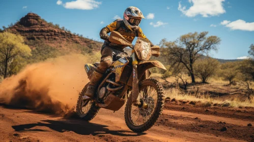 Thrilling Desert Motorcycle Rider Adventure