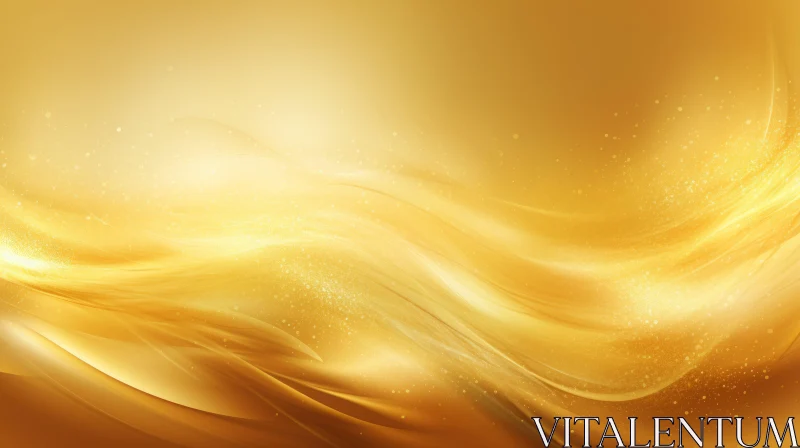 Luxurious Golden Background with Wave Pattern AI Image