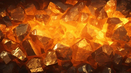 Ethereal Glowing Crystals in Dark Cave - 3D Rendering