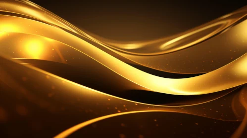 Golden Wave: Abstract 3D Rendering