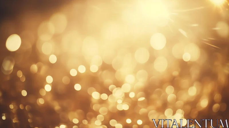 Warm Golden Bokeh Background for Digital and Print Projects AI Image