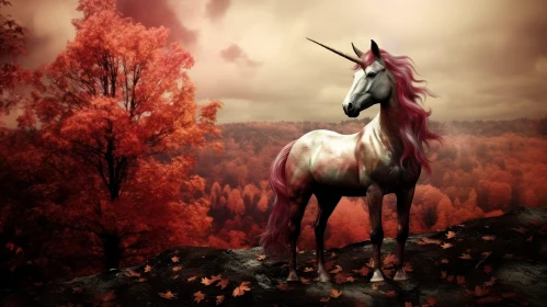 Enchanting Unicorn in Forest