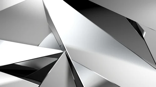 Futuristic Grey Geometric 3D Rendering