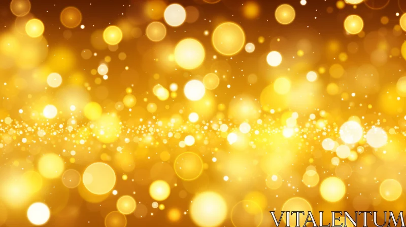 Golden Bokeh Background - Elegant Warmth for Projects AI Image