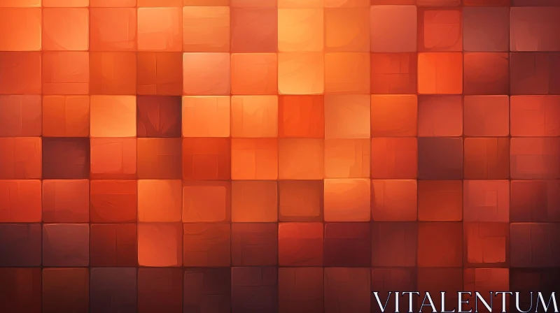 Warm and Rich Mosaic in Orange and Brown AI Image
