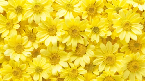 Yellow Daisies in Full Bloom