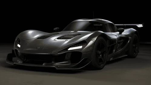 Black Super Car | Realistic 3D Render | Action-Packed Scene