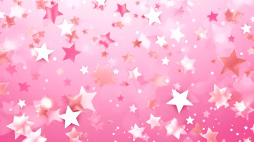 Enchanting Pink Starry Background Gradient