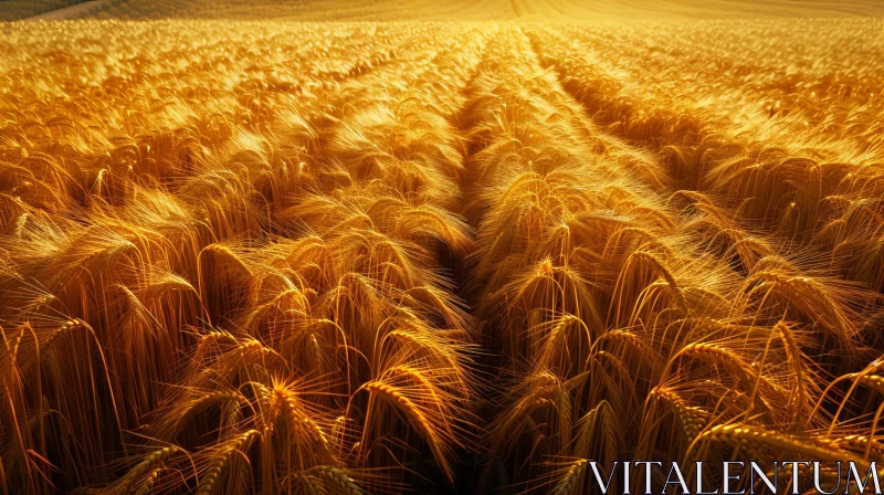 AI ART Golden Wheat Field Ready for Harvest