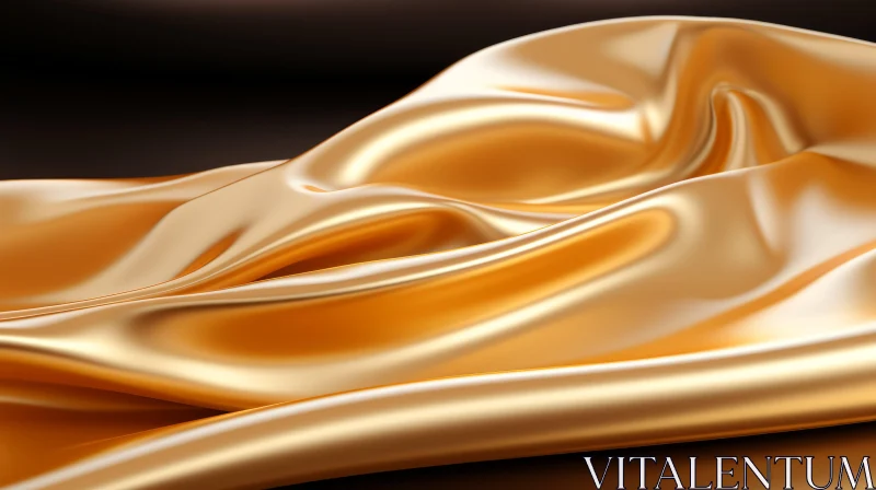 Luxurious Gold Silk Cloth Texture for Design Projects AI Image