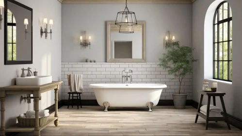 Modern Bathroom Interior Design - 3D Rendering